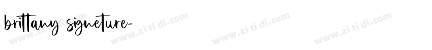 brittany signeture字体转换